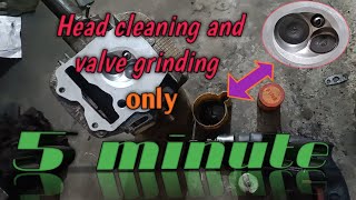 Head cleaning and valve grinding only 5 minute  super Splendor bike hindi [upl. by Maud]