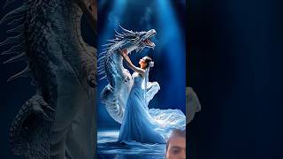 A women perform fusion with silver dragon agt americagottalent youtubeshorts talent magic [upl. by Erdnael175]