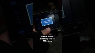 How to format a memory card on Arri Alexa Cinema Camera arrialexa cameratips filmmakertips [upl. by Irneh]