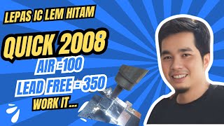 Cara lepas ic lem hitam dengan quick 2008 mudah [upl. by Attlee]