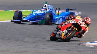 MARC MARQUEZ vs Formula 1 Indy Race Car  Read the description below [upl. by Cade]