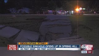 Possible sinkhole in Spring Hill [upl. by Devonna]