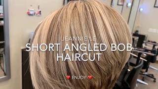 Short Angled Bob Haircut [upl. by Eb]