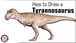 How to Draw a Tyrannosaurus  Colored Pencil Drawing  TRex [upl. by Selhorst]