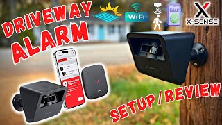 Solar Powered Motion Sensor Driveway Alarm  SetupReview [upl. by Tteragram]