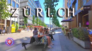 ZURICH SWITZERLAND ✨ Walking tour along EUROPAALLEE  from Main Station 4K HDR [upl. by Atilehs]