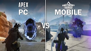 High Energy Heroes Mobile VS Apex Legends PC Comparison [upl. by Macdonell]