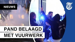 Beelden Ministerie van Justitie afgesloten wegens protest [upl. by Ellehcsar]