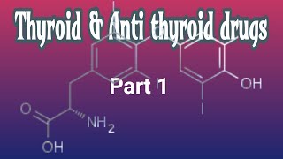 Thyroid amp Antithyroid drugs  Part 1  Medicinal Chemistry  III B Pharm V SemUnit 4  III Pharm D [upl. by Oglesby]