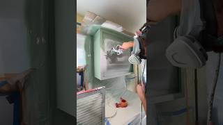 Sanding and painting kitchen cabinets painting process shorts [upl. by Gustafsson136]