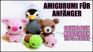 Amigurumi für Einsteiger  Häkeln für Anfänger  Grundkurs  Basics [upl. by Neehs589]