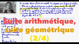 Suite arithmétique suite géométrique 24 [upl. by Cyprus98]