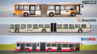 Teardown ARTICULATED BUS vs BeamNG ARTICULATED BUS vs Brick Rigs ARTICULATED BUS [upl. by Reffineg280]