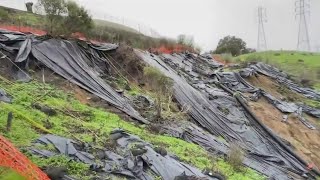 Caldecott Canyon residents worry about rain erosion eating away at unstable hillside [upl. by Pfeifer]