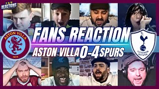 SPURS amp VILLA FANS REACTION TO ASTON VILLA 04 SPURS  PREMIER LEAGUE [upl. by Akiehs184]