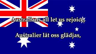 Svensk text  Advance Australia Fair  Australiens Nationalsång [upl. by Bates]