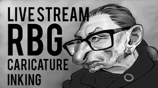 Live Stream  Ruth Bader Ginsberg Caricature [upl. by Bessy332]