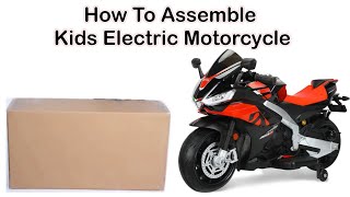 How to assemble kids electric motorcycle [upl. by Ozzy]