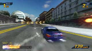 Burnout 3 Takedown  PS2 PCSX2  1080p60 FPS  2573 Racing WT  Winter City  Race [upl. by Aneen720]