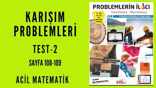 PROBLEMLERİN İLACI SORU BANKASI Acil MatematikSayfa 108109 [upl. by Irreg]