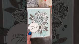 My favorite Stippled Roses cards so far shorts cardmaking stampinup papercraft handmade [upl. by Ahsiemat]