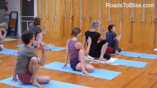 Ardha Matsyendrasana with Lois Steinberg Certified Iyengar Yoga Teacher Advanced 2 [upl. by Beaufert825]