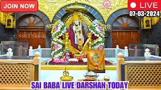 🔴Sai Baba Live Darshan Today  07 March 2024  Thursday  Saibaba  Shirdilive ©️SSST [upl. by Anaitit]