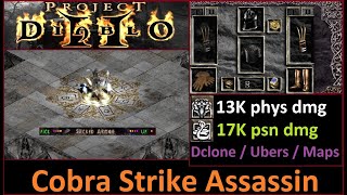 PD2  S2  HC Cobra Assassin  GuideShowcase  Dclone  Ubers  Maps [upl. by Nohsauq759]