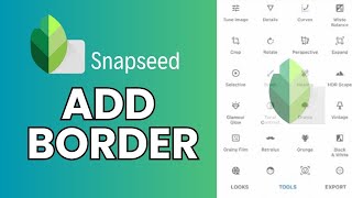 How to Add Border in Snapseed 2024 [upl. by Eitsim]