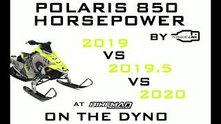 See the power of the 2020 Polaris 850 vs 2019 on the Dyno at Bikeman Nice Gain [upl. by Annaierb]