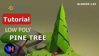 Low Poly Tree  Blender Low Poly Tree TUTORIAL  Blender Speed Modeling [upl. by Pearse]