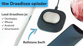 Rolfstone Swift een 15w draadloze oplader voor de Mila amp Riva oordopjes iPhones Android telefoons [upl. by Terence]