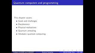 Quantum Computing 6th lecture quantum computers and programming applications [upl. by Elbas]