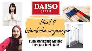 DAISO HAUL  Home Organizer for Wardrobe  Organize Wardrobe guna Konmari Method  Marie Kondo [upl. by Nyltyak]