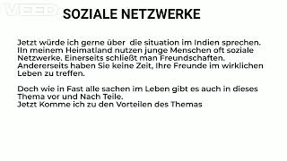 B1 Sprechen Teil 2  Soziale Netzwerke  Deutsch B1 Sprechen Teil 3 soziale netzwerke [upl. by Ardied]