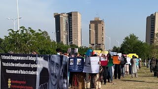 EXCLUSIVE Baloch Students protest for release of Bebagr Imdad and Hafeez Baloch [upl. by Aihcrop]