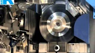 TCT Champion TH saw blade sawing tube on Rattunde machine [upl. by Elsinore]