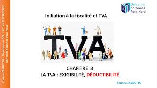 COURS DE FISCALITÉ  GEA  DEDUCTIBILITE DE LA TVA  Vidéo 32 [upl. by Gerianna]