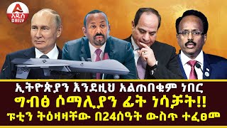 ኢትዮጵያን እንደዚህ አልጠበቁም ነበር ግብፅ ሶማሊያን ፊት ነሳቻት ፑቲን ትዕዛዛቸው በ24ሰዓት ውስጥ ተፈፀመ [upl. by Ursel]