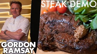 Gordon Ramsay Shows a NFL Star How To Make The Perfect Ribeye [upl. by Sihonn706]