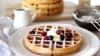 Belgian Waffle Recipe  How to Make Waffles [upl. by Salene324]