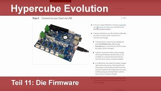 Hypercube Evolution Tutorial Teil 11 Die Firmware German  Deutsch 3DDrucker [upl. by Hines]