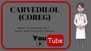 💊What is carvedilol Side effects uses benefits and doses of carvedilol CoregCoreg CR💊 [upl. by Gillian]