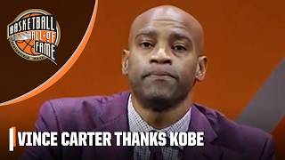 Vince Carter thanks Kobe Bryant during his Hall of Fame speech ❤️  NBA on ESPN [upl. by Alano]