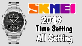 Skmei 2049 Watch Time Setting  Skmei 2049 Watch  Skmei 2049 [upl. by Merrily212]