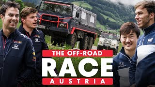 Red Bull Racing Honda Vs Scuderia AlphaTauri Epic OffRoad Race Across Austria  Schnitzeljagd [upl. by Atteiram402]