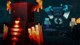 Herobrine VS All Powerful Warden Zorden Tryden  Minecraft Mob Battle [upl. by Ecirehs]