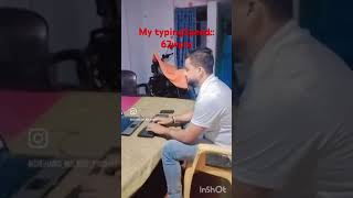 Typing speed on keybaord😱😱😱shorts viralvideos ytvideos ytshorts like comment subscribe [upl. by Bluma]