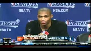 Russell Westbrook Tells Reporter No More Questions For You Bro [upl. by Carrick292]