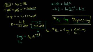 Cálculo de datación KAr  Biología  Khan Academy en Español [upl. by Ayeka]